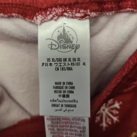 Disney Dogs Christmas Holiday Velour PJ Joggers Pants XL - Picture 5 of 10